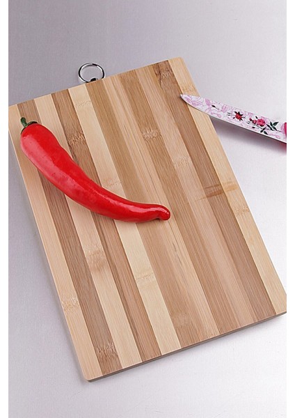 Bambu Kesim Panosu, Salata Tahtası 30x20, Ahşap, Dayanıklı ve Şık Tasarım