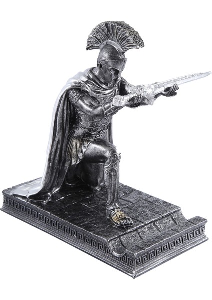 Şövalye Kalemlik Kasklı Heykeli Kalemlik Standlı Demir Rengi (Yurt Dışından) fiyatları