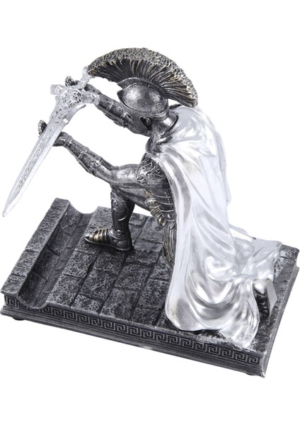 Şövalye Kalemlik Kasklı Heykeli Kalemlik Standlı Demir Rengi (Yurt Dışından) indirimleri