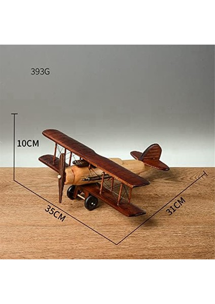 Retro Uçak El Sanatları Ahşap Uçak Modeli, Vintage Çift Kanatlı Model (Yurt Dışından) fiyatları