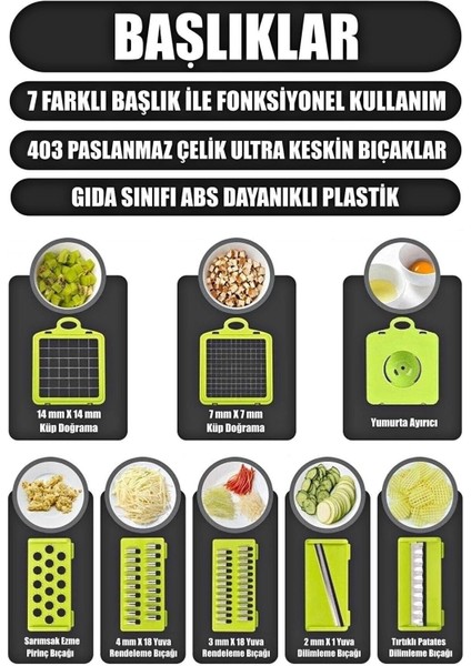 Tekno Trust Doğrayıcı Dicer Patates Sebze Küp Rende Mandolin Dilimleyici Jülyen Mutfak Chopper fiyatları