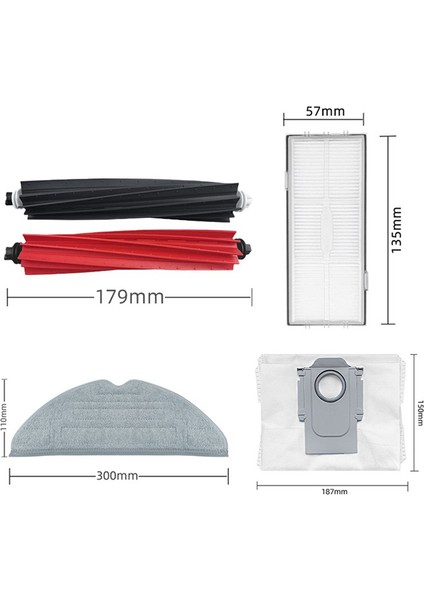 Roborock S8 Pro Ultra Çift Ana Yan Fırça Hepa Filtre Paspas Parçaları Için (Yurt Dışından)