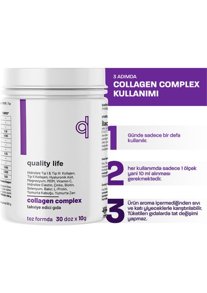Collagen Complex Saf Toz 300 Gr Tip1 Tip2 Tip3 Tip5 Tıp10 Hidrolize Kolajen Peptit Magnezyum Msm Çinko Bakır Selenyum Biotin, Tip 5 Kolajen, Tip 2 Kolajen