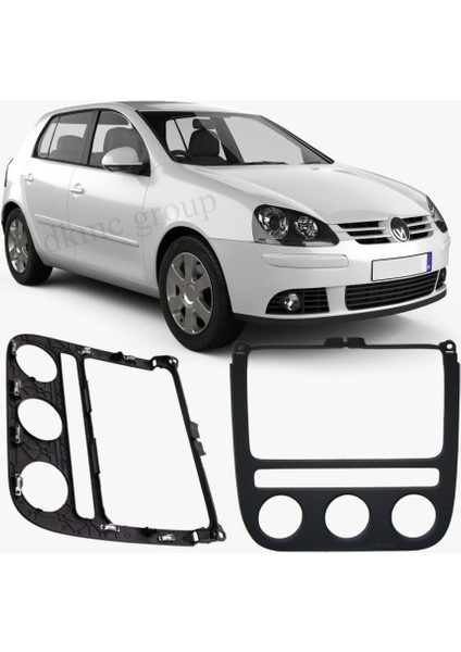 GOLF 5 2004-2008 MODEL ARASI UYUMLU DİJİTAL KLİMALI ARAÇLAR İÇİN RADYO TEYP DIŞ ÇERÇEVESİ