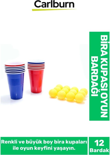 Özel Üretim Eğlenceli Özel Gün Beer Pong Renkli Büyük 12 Karton Bira Kupası 12 Toplu Oyun Bardağı