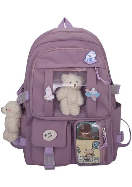 Ins Tarzı Büyük Kapasiteli Okul Sırt Çantası (Yurt Dışından)