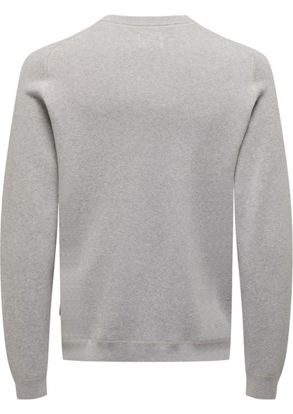 Onspın Reg 12 Solıd Crew Knıt Erkek Gri Kazak - 22027590 fiyatları