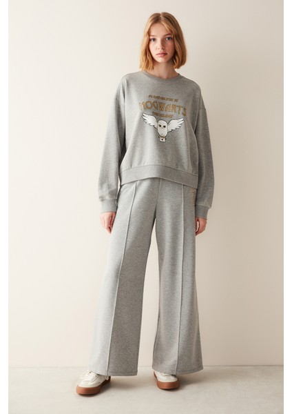 Hogwarts Gri Sweatshirt- Harry Potter Koleksiyonu