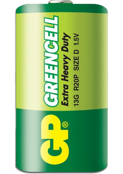 Greencel R20 Kalın D Boy Çinko Pil 20'li Paket GP13-2S2