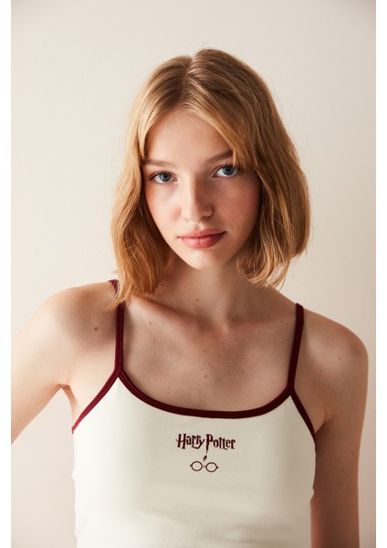 Çıkarılabilir Pedli Beyaz Kısa Atlet - Harry Potter Koleksiyonu