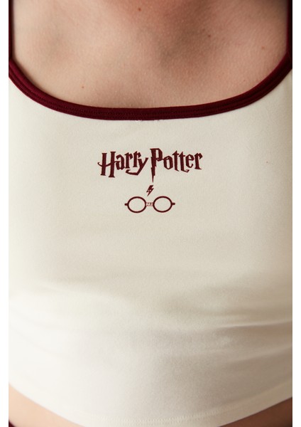 Çıkarılabilir Pedli Beyaz Kısa Atlet - Harry Potter Koleksiyonu