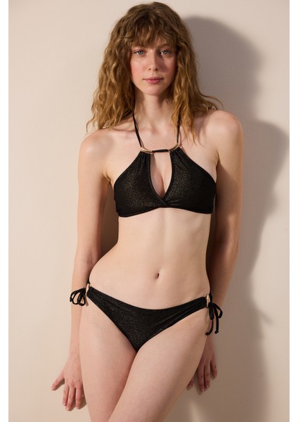 Sofia Halter Simli Siyah Bikini Üstü