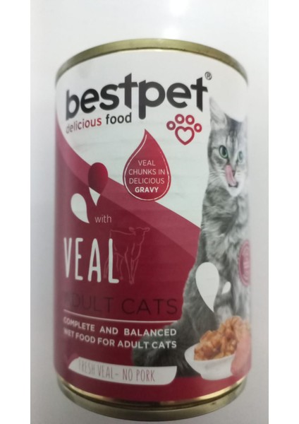 Dana Etli Yetişkin Kedi Konservesi 400 gr 6 Adet