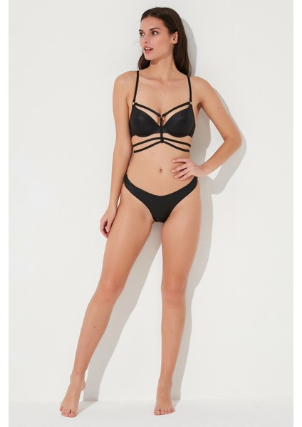 Siyah Unique Half Band Bikini Üstü indirimleri