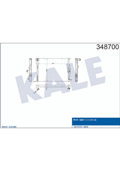 Motor Su Radyatoru Mekanik Sanz. Bmw E81 E82 E87 E88 E90 E91 E92 E93 E84 Z4 E89 12