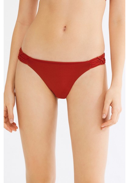 Turuncu Basic Macrame Bikini Altı