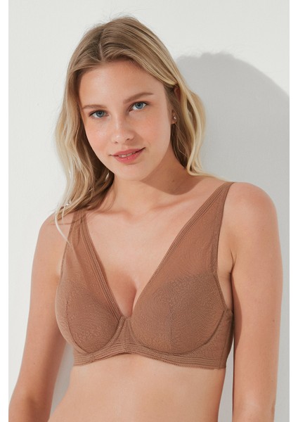 Açık Kahverengi Adore Invisible Lace Sütyen