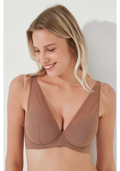 Açık Kahverengi Adore Invisible Lace Sütyen