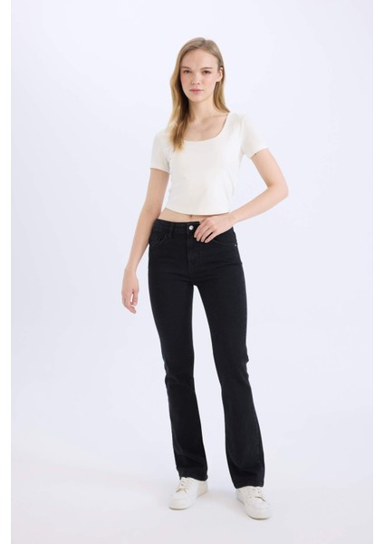 Yüksek Bel Uzun Jean Pantolon D5529AX24CW