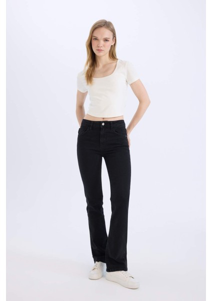 Yüksek Bel Uzun Jean Pantolon D5529AX24CW