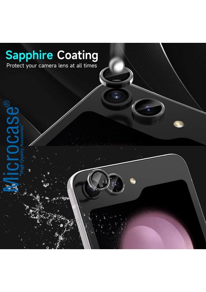 Samsung Galaxy Z Flip 6 Kamera Camı Lens Koruyucu Halka Set - AL8114 modelleri