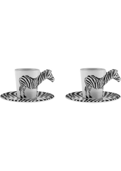 Zebra 2 Kişilik Kahve Fincan Takımı 60 ml