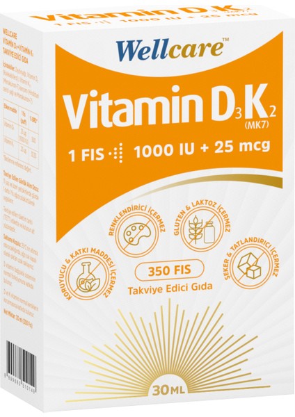 Vitamin D3 + K2 Sprey 30 ml