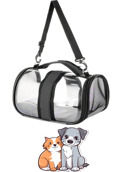 Flybag Kedi Köpek Kuş Seyahat Taşıma Çantası Şeffaf Omuz Askılıklı Evcil Hayan Çantası