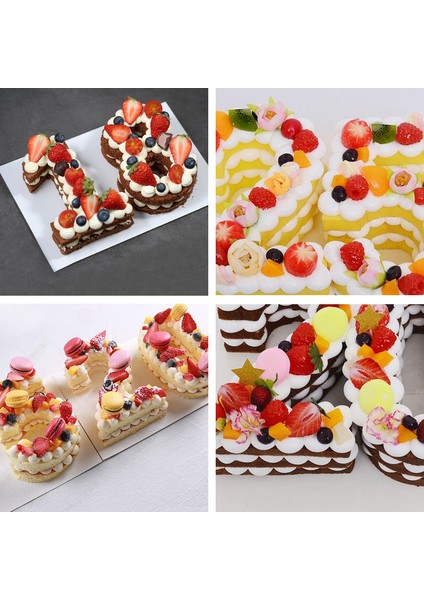 9 Parçalı Silikon Numara Kalıp Seti Kek Pişirmek Için, Silikon Kek Tepsisi, Büyük Boy 25 Cm, Isıya Dayanıklı -40 Ila 230 °c (Yurt Dışından)