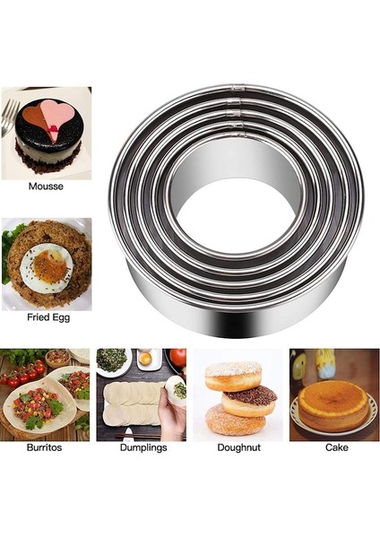12 Parçalı Kek Kalıbı Öğütücü Seti, Paslanmaz Çelik, Ayarlanabilir, Gümüş (Yurt Dışından)
