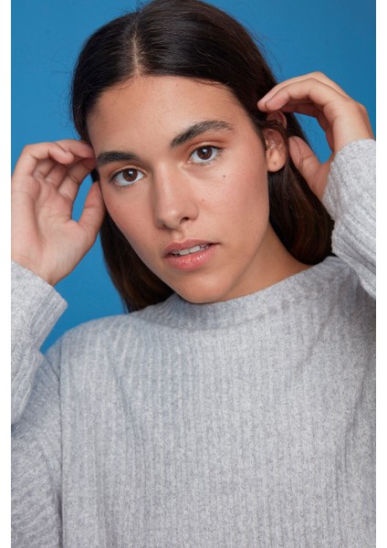Açık Gri All Day Long Sweatshirt