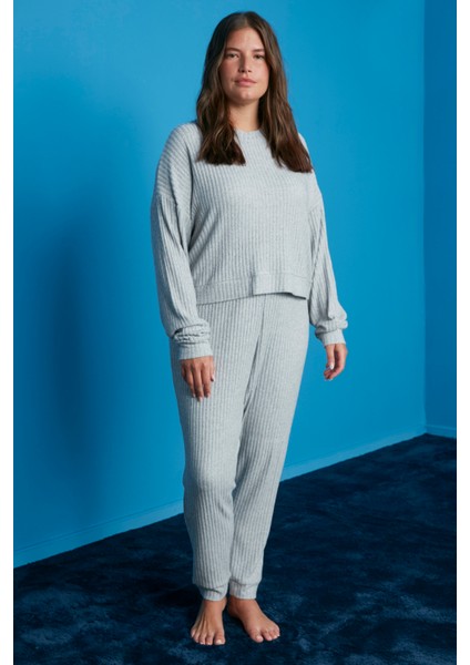 Açık Gri All Day Long Sweatshirt