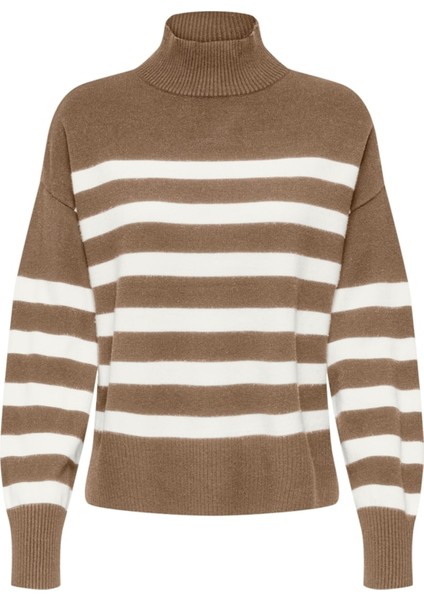 Only Onlbarıa Ls Hıghneck cc Knt Kadın Bej Kazak - 15325320