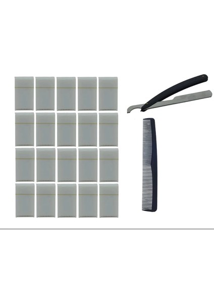 Siyah USTURA,100 Adet Tıraş Bıçağı (5X20),PUNTO Pnt4 Siyah 19CM Tarak Set fiyatları