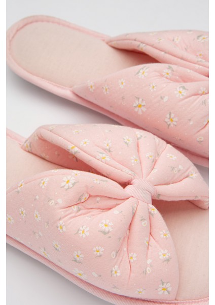 Gül Kurusu Mama Pink Ditsy Terlik