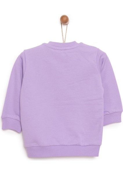 Basic Az Şardonlu Unicorn Desenli Sweatshirt Kız Bebek