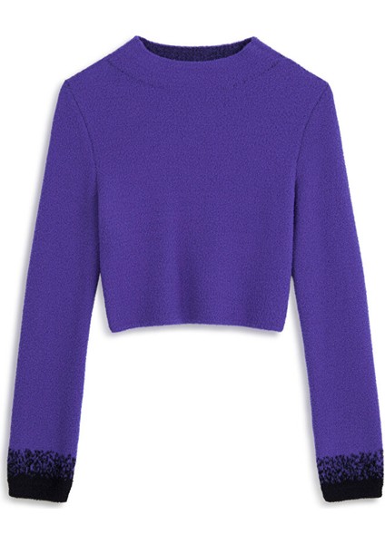 Colorblock Crop Triko TW6240050340017 indirimleri