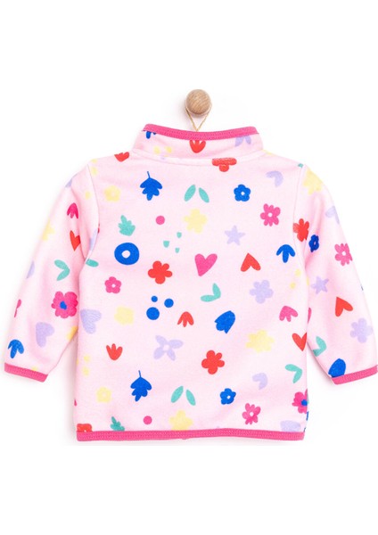 Basic Metraj Baskılı Polar Hırka Kız Bebek modelleri