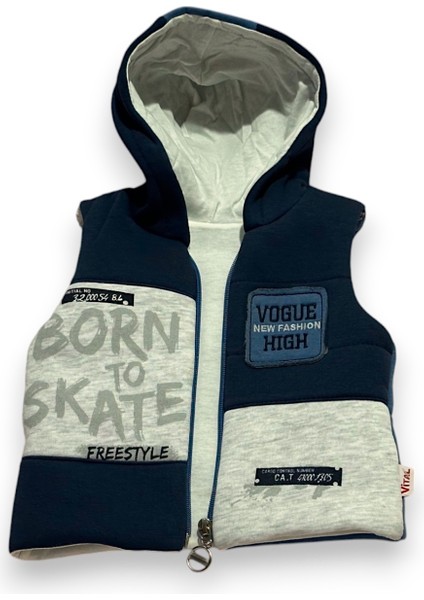 Yelekli 3'lü Mavi Erkek Takım fırsatları