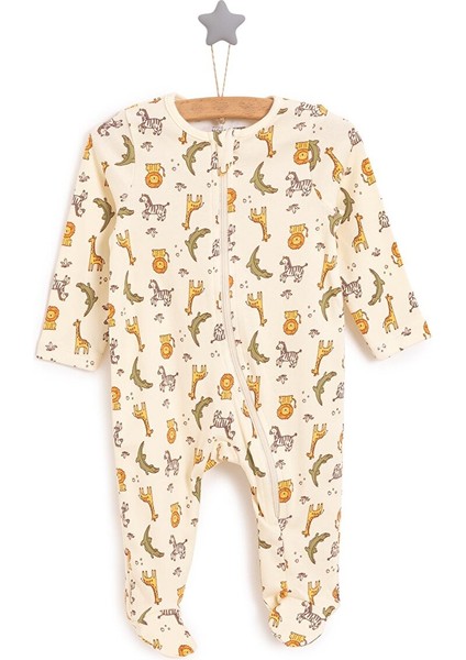 Yenidoğan Erkek Patikli Tulum Erkek Bebek