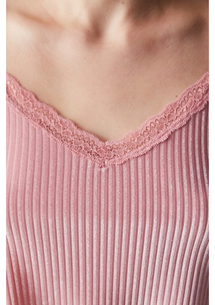 Aurora Kadife Pembe Atlet Pijama Üstü fiyatları