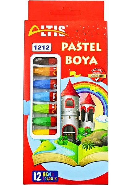 12 Renk Pastel Boya