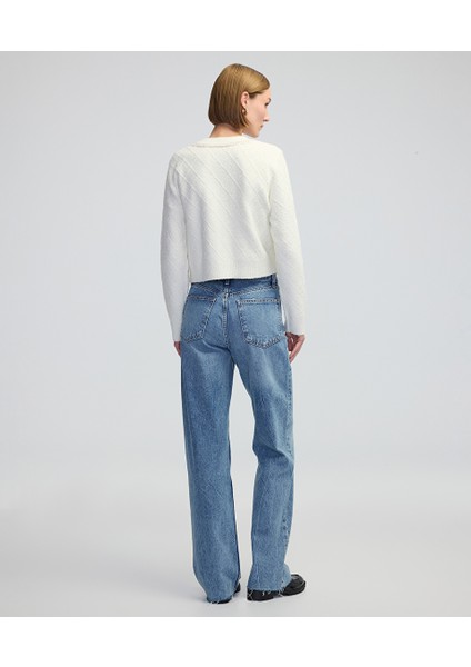 Suni Inci Düğmeli Triko Hırka IW6240050296018 fırsatları