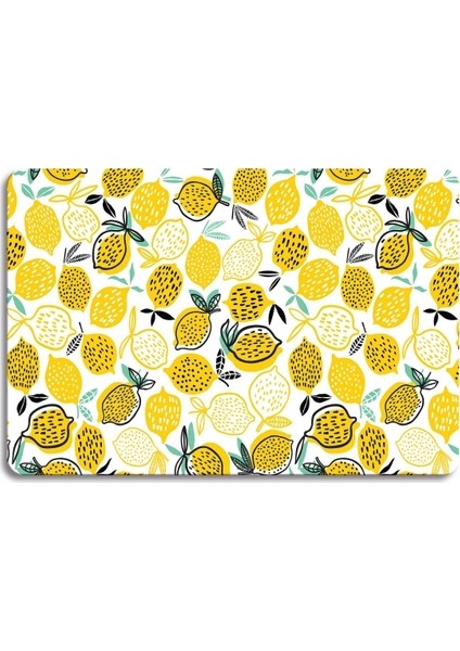 Limon Desen Görünümlü Cam Kesim Tablası 30 x 40 cm