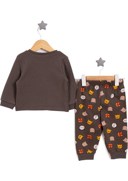 Bisiklet Yaka Hayvan Desen Pijama Takımı Erkek Bebek fiyatları