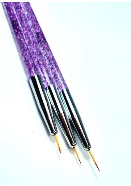 Nailart Çizim , Ince Uclu 3lü Fırça Takımı