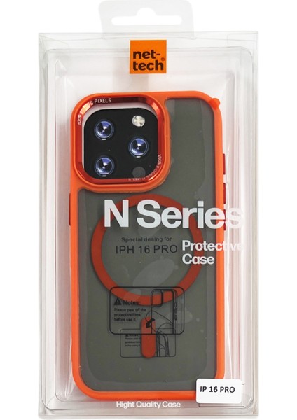 Apple iPhone 16 Pro Uyumlu Metal Kamera Çerçeveli Magsafe Seri Arka Koruma Kılıf modelleri