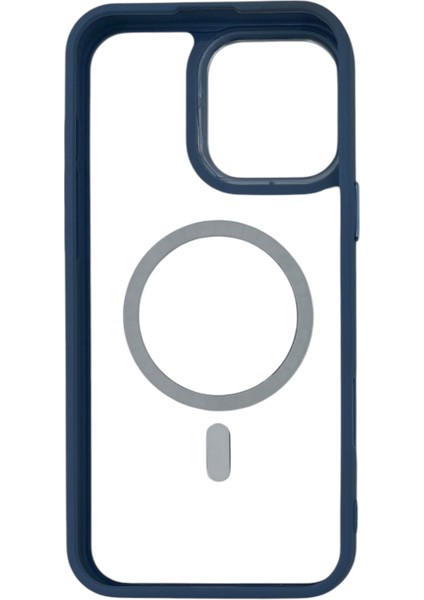 Apple iPhone 16 Pro Max Uyumlu Metal Kamera Çerçeveli Magsafe Seri Arka Koruma Kılıf