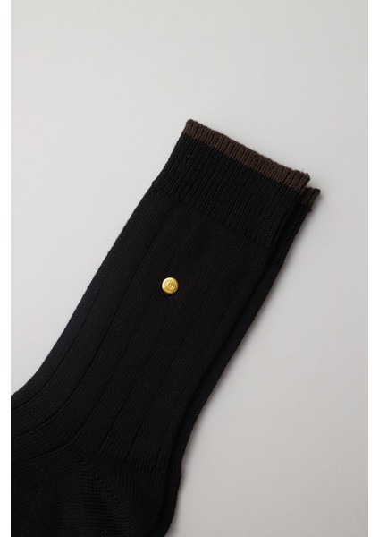 Erkek Zımbalı Ekose Soket Çorap Siyah-Kahverengi fiyatları