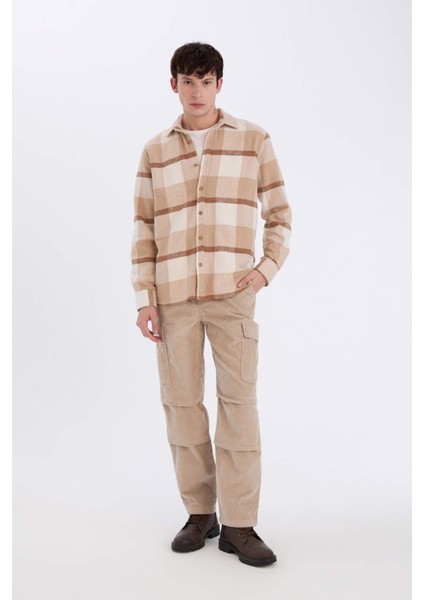 Regular Fit Kareli Oduncu Uzun Kollu Gömlek X9395AZ24AU